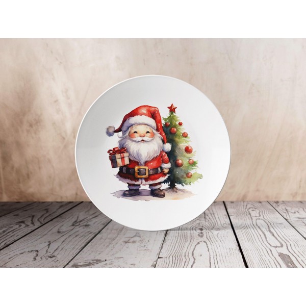 1 Adet 20cm Cozy Moments Tabak Yılbaşı Noel Baba Temalı 6