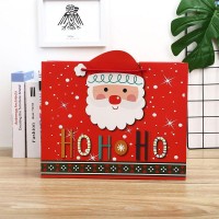 1 Adet 35x28x12cm Yılbaşı Karton Çanta Hohoho Noel Baba