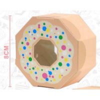 10 Adet 8cm Karton Kutu Donut Demonte