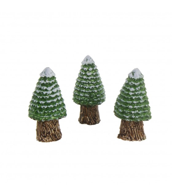 3 Adet 5x2,5cm Çam Ağacı Biblo Terrarium Yılbaşı