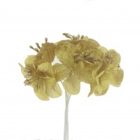 5cm Mini Zambak Kumaş Yapay Çiçek 6lı 12 Demet (72 Adet)